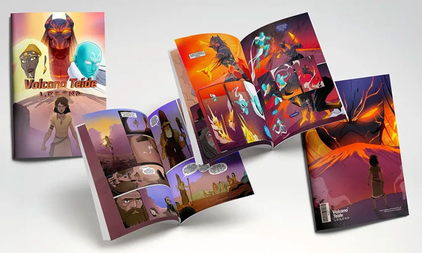 Bande dessin&eacute;e Volcano Teide Legend