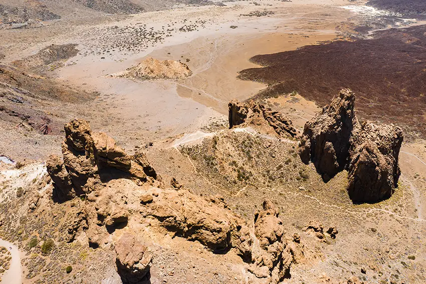 Viste dal Belvedere di Los Roques de García nel Parco nazionale del Teide