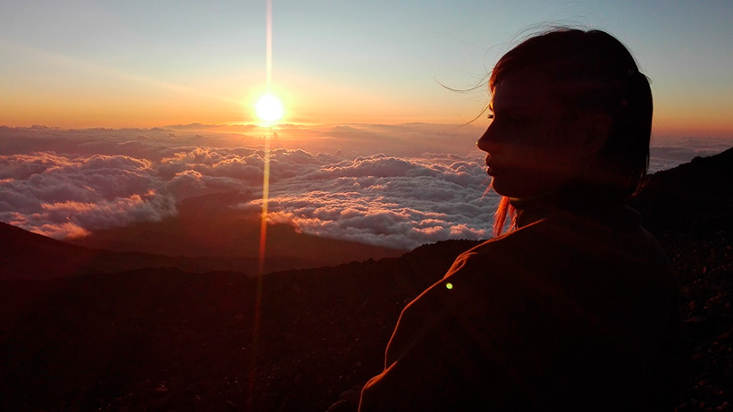 Den Teide Gipfel besteigen: Abenddämmerung