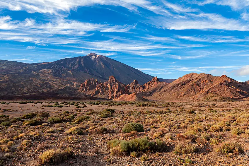 Blick auf das Flachland Llano de Ucanca im Teide-Nationalpark