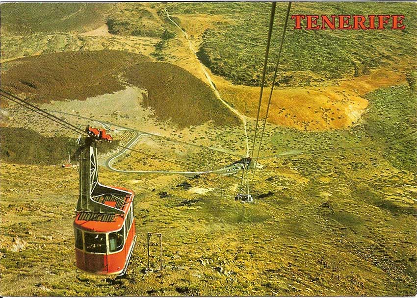 Teide cable car track layout