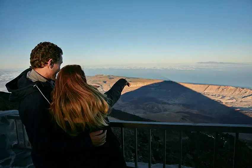 The majestic shadow of Mount Teide at sunset