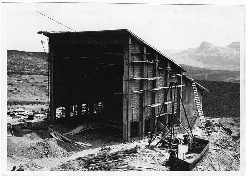 Construction of the Teide cable car station